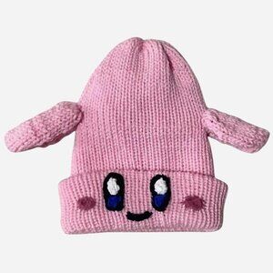Handmade BECB Cute Pink KirbyYarn Beanie